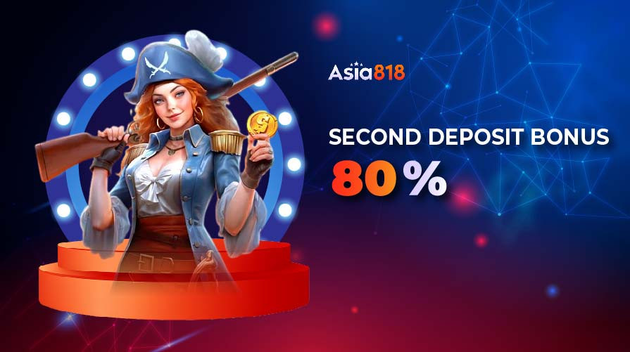 80% Second Deposit Bonus promotion artwork
